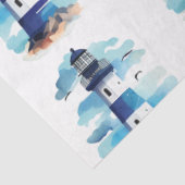 Een  blauw ontwerp van de Nautische Reeks 9 Tissuepapier (Detail)