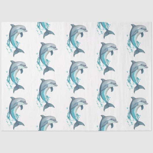 Een blauw ontwerp voor de Nautische reeks 8 Tissuepapier (Voorkant)