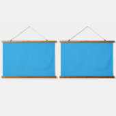 Een blauw vierkant omlijst door een witte rand, pr hangend wandkleed (Dubbel)