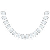 een blauw-wit behang met een patroon erop vlaggetjes (Alle)