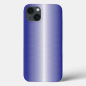 Een blauw-wit gestreepte achtergrond Case-Mate iPhone case (Achterkant)