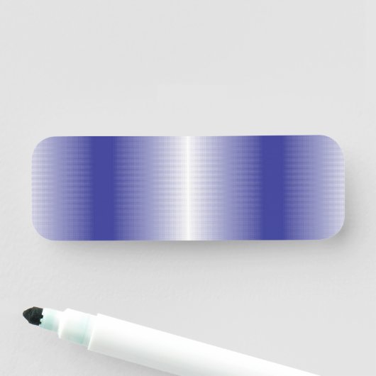 Een blauw-wit gestreepte achtergrond naamplaatje (In situ)