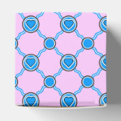 Een blauw wit hart bedankdoosjes (Bovenkant)