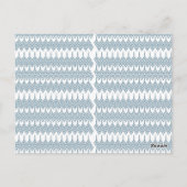 Een blauw-wit patroon met een witte achtergrond briefkaart (Achterkant)