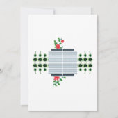 Een blauw-wit patroon met een witte achtergrond kaart (Achterkant)