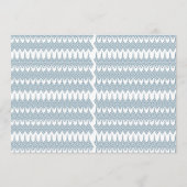 Een blauw-wit patroon met een witte achtergrond programmakaart (Achterkant)