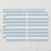 Een blauw-wit patroon met een witte achtergrond programmakaart (Voorkant / Achterkant)