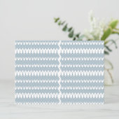 Een blauw-wit patroon met een witte achtergrond programmakaart (Staand voorkant)