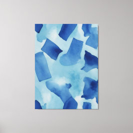 Een blauw-witte achtergrond canvas afdruk