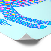 Een blauw Zebra strips zijn altijd uzelf Poster (Hoek)