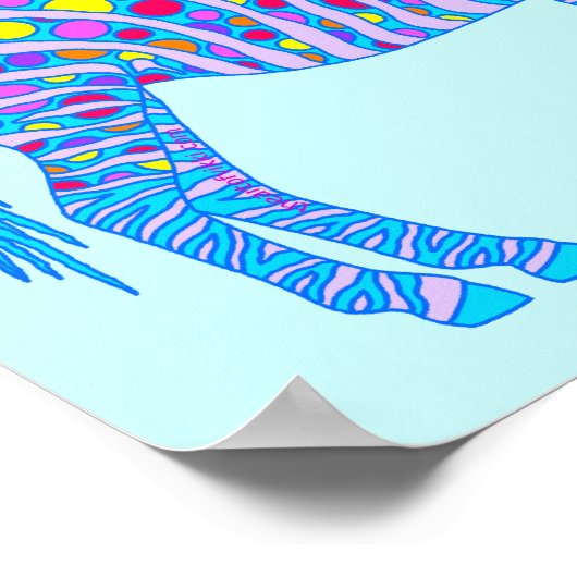 Een blauw Zebra strips zijn altijd uzelf Poster (Hoek)