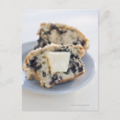 Een blauwbes-muffin met boter briefkaart (Voorkant)