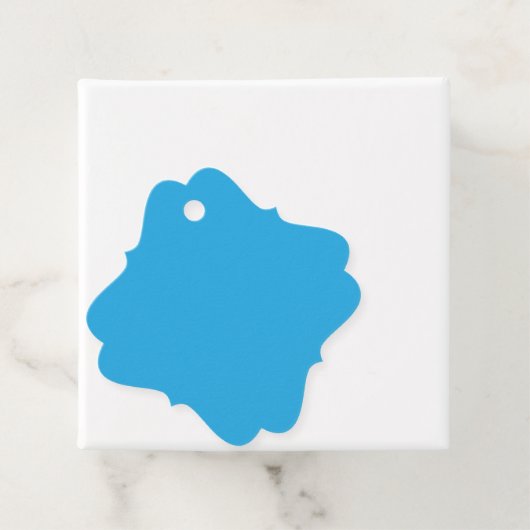 Een blauwe achtergrond met een bedankjes labels (In situ)