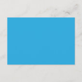 Een blauwe achtergrond met een informatiekaartje (Voorkant)