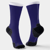 Een blauwe achtergrond met een klok erop sokken (Gebogen)