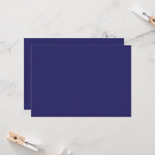 Een blauwe achtergrond met een klok kaart (Voorkant / Achterkant in situ)