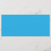 Een blauwe achtergrond met een menu (Achterkant)