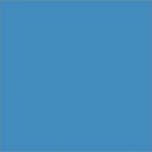 Een blauwe achtergrond met een sticker (Voorkant)