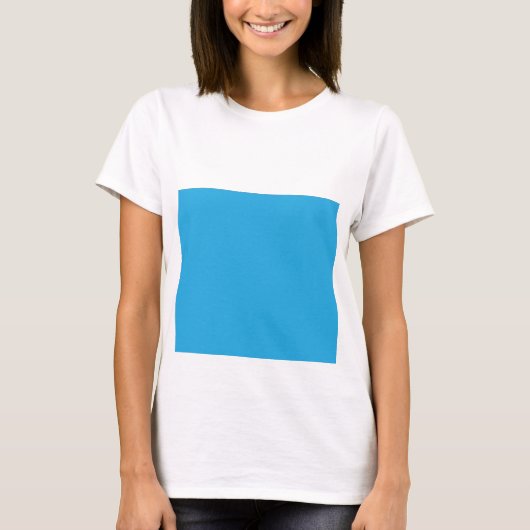 Een blauwe achtergrond met een zwarte en witte kat t-shirt (Voorkant)