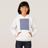 Een blauwe achtergrond met rode en witte design (Voorkant volledig)