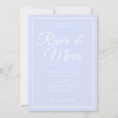 Een blauwe bruiloft uitnodiging (Voorkant)