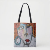 Eén blauwe Canvas tas (Voorkant)