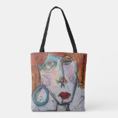 Eén blauwe Canvas tas (Achterkant)