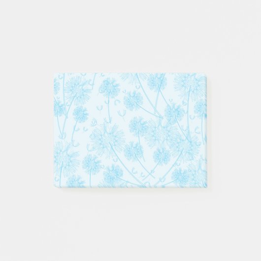 Een blauwe Dandelion Post-it® Notes (Voorkant)