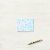 Een blauwe Dandelion Post-it® Notes (Op bureau)