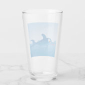 Een blauwe dolfijn glas (Achterkant)