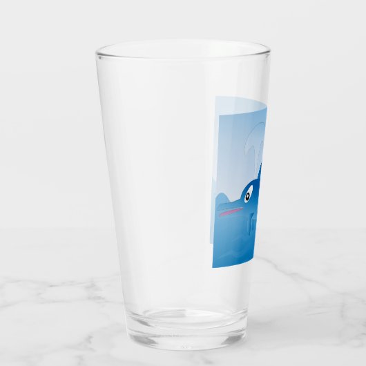 Een blauwe dolfijn glas (Rechts)
