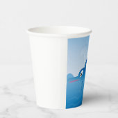 Een blauwe dolfijn papieren bekers (Rechts)