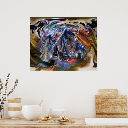 Een blauwe droom poster (Keuken)