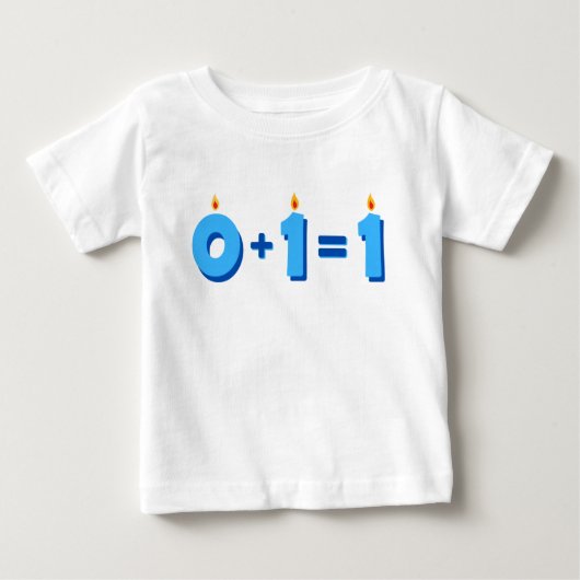 Eén blauwe, eerste geboorte baby, T-shirt (Voorkant)