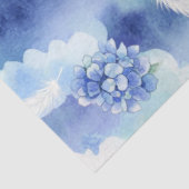 Een blauwe en roze paasseriereeks ontwerp #4 tissuepapier (Detail)