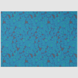 Een blauwe en zwarte achtergrond met een patroon tissuepapier