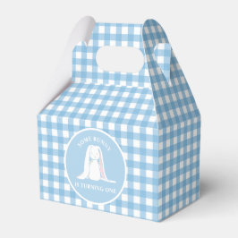 Een blauwe Gingham Birthday.. Bedankdoosjes