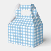 Een blauwe Gingham Birthday.. Bedankdoosjes (Voorkant Zijde)