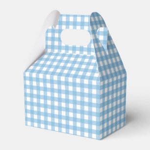 Een blauwe Gingham Birthday.. Bedankdoosjes