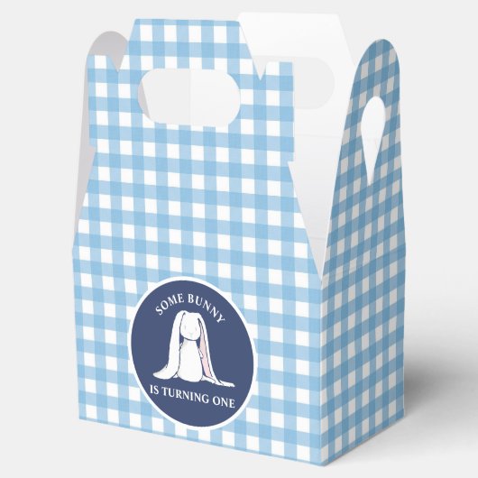 Een blauwe Gingham Birthday.. Bedankdoosjes (Geopend)