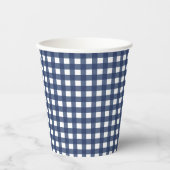 Een blauwe Gingham Birthday.. Papieren Bekers (Voorkant)