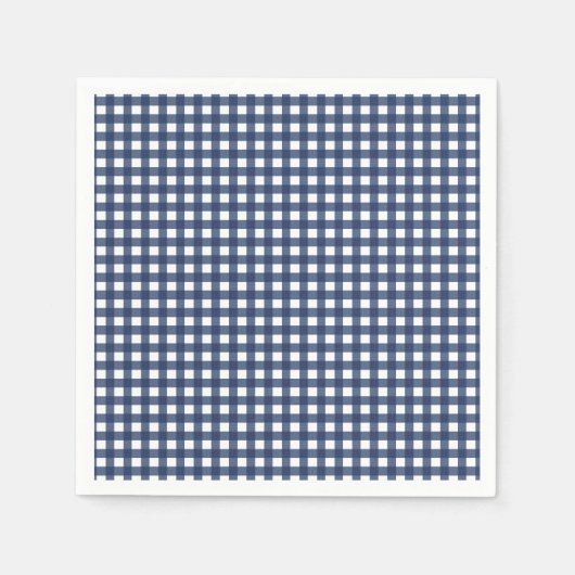 Een blauwe Gingham Birthday.. Servet (Voorkant)