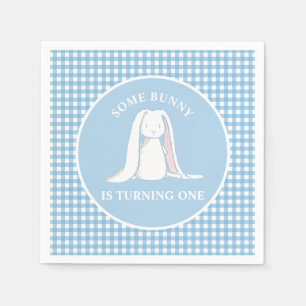 Een blauwe Gingham Birthday.. Servet