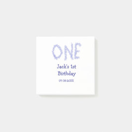 Een blauwe glitter jongen moderne 1e verjaardag post-it® notes