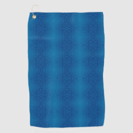 Een blauwe handdoek met een subtiel stippelpatroon