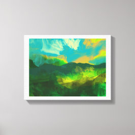 een blauwe hemel canvas afdruk