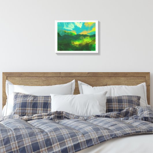 een blauwe hemel canvas afdruk (Insitu (Slaapkamer))