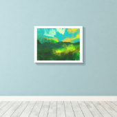 een blauwe hemel canvas afdruk (Insitu (Houten vloer))