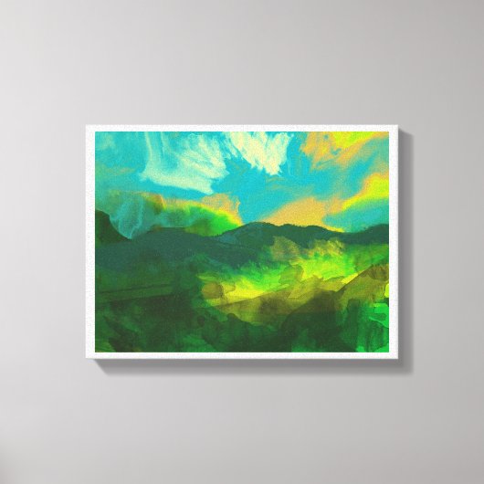 een blauwe hemel canvas afdruk (Voorkant)