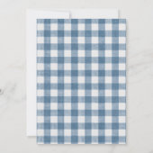 Een Blauwe Jean Baby Shower Jongen Kaart (Achterkant)